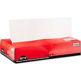 Interfolded Dry Wax Deli Paper, 10-1/4"L x 10"W, White, Pack of 6000 view 2