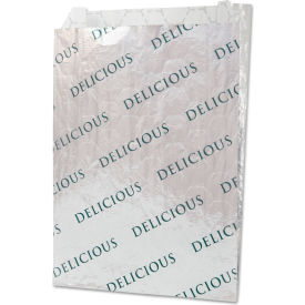 Foil/Paper/Honeycomb Insulated Bags, Delicious Labeling, 8"L x 2"W x 6"H, White, Pack of 1000 view 2