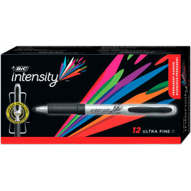 Bic Corporation GPMU11-BLK BIC® Intensity Ultra Permanent Marker, Extra-Fine Needle Tip, Tuxedo Black, Dozen image.