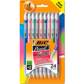 Bic Corporation MPLP241 BIC® Xtra-Sparkle Mechanical Pencil, 0.7 mm, HB (#2.5), Black Lead, Asstd Barrel Colors, 24/Pk image.