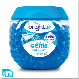 United Stationers Supply BRI 900228 Bright Air Scent Gems Odor Eliminator, Cool and Clean, Blue, 10 oz., 6/Case image.
