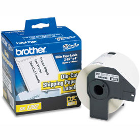 Brother International Corp DK1202 Brother® Die-Cut Shipping Labels, 2.4" x 3.9", White, 300/Roll image.