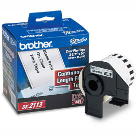 Brother® Continuous Film Label Tape 2-3/7"" x 50ft Roll Clear