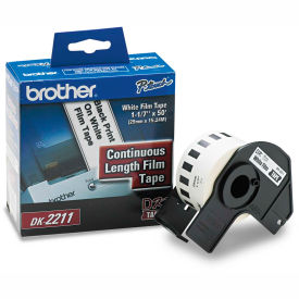 Brother International Corp DK2211 Brother® Continuous Film Label Tape, 1.1" x 50ft Roll, White image.