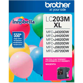 Brother International Corp LC203M Brother® LC203M (LC-203M) High-Yield Ink, 550 Page-Yield, Magenta image.