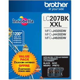 Brother LC2072PKS (LC-2072PKS) Super High-Yield Ink, 1200 Page-Yield, Black, 2/Pk