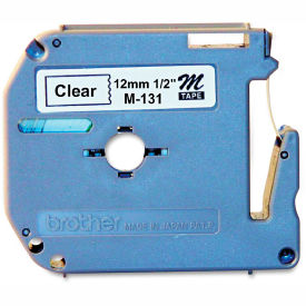 Brother International Corp M131 Brother® P-Touch® M Series Tape Cartridge, 1/2"W, Black on Clear image.