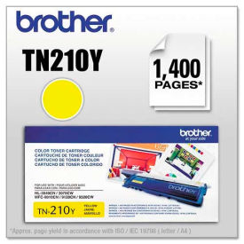 Brother International Corp TN210Y Brother® TN210Y Toner, 1400 Page-Yield, Yellow image.