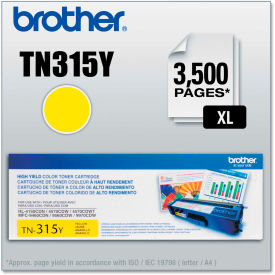 Brother TN315Y (TN-315Y) High-Yield Toner, 3,500 Page-Yield, Yellow