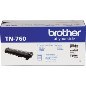 Brother International Corp TN760 Brother® High-Yield Toner, 3000 Page-Yield, Black image.