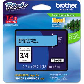 Brother International Corp TZE541 Brother® P-Touch® TZe Labeling Tape, 3/4"W, Black on Blue image.