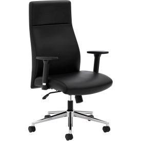 Define Executive High-Back Chair, 17" to 21" Seat Height, Black Seat/Back view 2