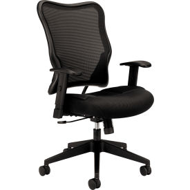 Hon Company HVL702.MM10 HON® VL702 Mesh High-Back Task Chair, 250 Lbs. Cap., Black Seat, Black Frame image.
