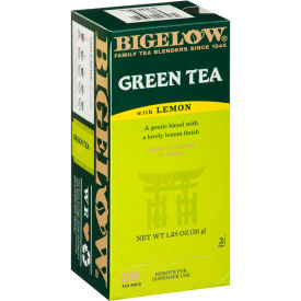 Bigelow Tea Co. RCB10346 Bigelow® Green Tea with Lemon, Lemon, 0.34 lbs, 28/Box image.