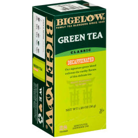 Bigelow Tea Co. RCB10347 Bigelow® Decaffeinated Green Tea, Green Decaf, 0.34 lbs, 28/Box image.