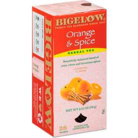 Bigelow Tea Co. RCB00398 Bigelow® Orange and Spice Herbal Tea, 28/Box image.