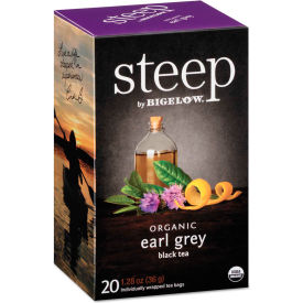 Bigelow Tea Co. RCB17700 Bigelow® steep Tea, Earl Grey, 1.28 oz Tea Bag, 20/Box image.