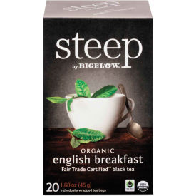 Bigelow Tea Co. RCB17701 Bigelow® steep Tea, English Breakfast, 1.6 oz Tea Bag, 20/Box image.