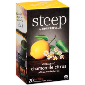 Bigelow Tea Co. RCB17707 Bigelow® steep Tea, Chamomile Citrus Herbal, 1 oz Tea Bag, 20/Box image.
