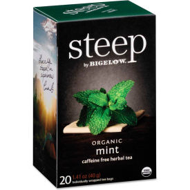 Bigelow Tea Co. RCB17709 Bigelow® steep Tea, Mint, 1.41 oz Tea Bag, 20/Box image.