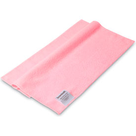 United Stationers Supply BWK16PINCLOTHV2 Boardwalk® Microfiber Cleaning Cloths, 16" x 16", Pink, 24/Pack image.