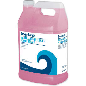 United Stationers Supply 570600-41ESSN Boardwalk® Neutral Floor Cleaner Concentrate, Lemon, Case of 4 Gallon Bottles - 570600-41ESSN image.