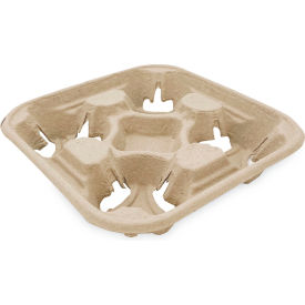 United Stationers Supply BWK4CUPCARRIER Boardwalk® 4 Cup Carrier Tray, Pack of 300 image.