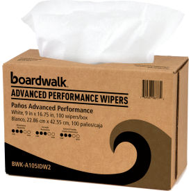 United Stationers Supply BWK-A105IDW2 Boardwalk® Advanced Performance Wipers, 9" x 16-3/4", 10 Packs of 100 Wipes, 1000 Wipes/Case image.