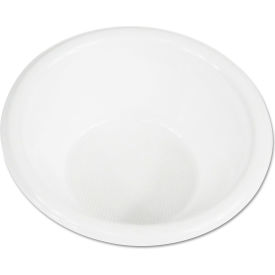 United Stationers Supply BWKBOWLHIPS6WH Boardwalk® Hi-Impact Plastic Dinnerware Bowl, 5 to 6 oz, White, Pack of 1,000 image.