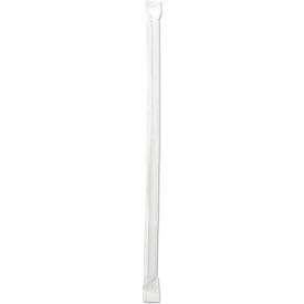 United Stationers Supply BWKJSTW775CLR Boardwalk® Polypropylene Wrapped Jumbo Straws, 7-3/4"L, Clear, Pack of 12000 image.