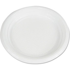 United Stationers Supply BWKPLTHIPS6WH Boardwalk® Hi Impact Plastic Dinnerware Plate, 6" Dia., White, Pack of 1000 image.