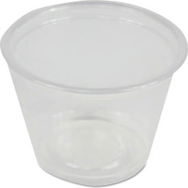 United Stationers Supply BWKPRTN1TS Boardwalk® Souffle/Portion Cups, 1 oz, Polypropylene, Clear, Pack of 2500 image.