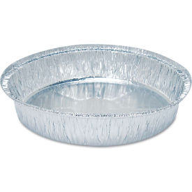 United Stationers Supply 2046-00-500BW Round Aluminum To-Go Containers 9" Diameter - 500 Pack image.