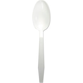 United Stationers Supply BWKTEAHWPPWH Boardwalk® Heavyweight Teaspoon, Polypropylene, White, Pack of 1000 image.
