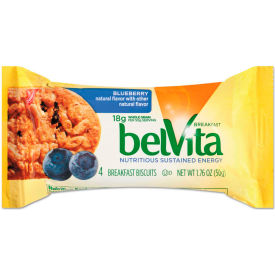 Nabisco belVita Breakfast Biscuits, Blueberry, 1.76 oz. Pack, 8/Box