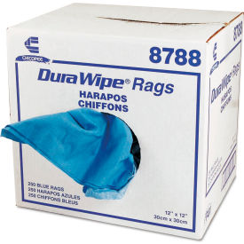 United Stationers Supply 8788 Chix® DuraWipe General Purpose Towels, 12" x 12", Blue, 250/Case image.