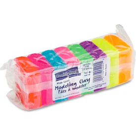 The Chenille Kraft Company 4091*****##* Chenille Kraft 4091 Modeling Clay Assortment, 27 1/2g each Assorted Neon,220 g image.