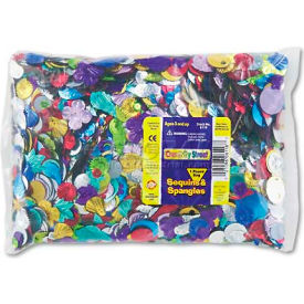 The Chenille Kraft Company 6118 Creativity Street 6118 Sequins & Spangles Classroom Pack, Assorted Metallic Colors, 1 lb/Pack image.
