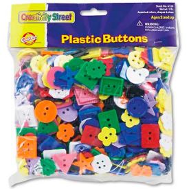 The Chenille Kraft Company 6120 Chenille Kraft 6120 Plastic Button Assortment, 1 lbs., Assorted Colors/Sizes image.