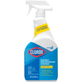 Clorox CLO 01698 Clorox® Anywhere Hard Surface Sanitizer, 32 oz. Trigger Spray, 12 Bottles/Case - 01698 image.