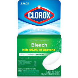 United Stationers Supply 30024CT Clorox® Automatic Toilet Bowl Cleaner, 3.5 oz. Tablet, 2/Pack, 6 Packs/Case image.