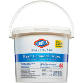 Healthcare Bleach Germicidal Wipe Bucket, 12" x 12", 110 Wipes/Bucket - 30358 view 2