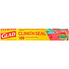 Cling'N Seal Plastic Food Wrap, 100'L x 12"W, Clear, Pack of 16 view 2