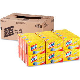 United Stationers Supply 98041 S.O.S.® Steel Wool Soap Pad, 4 Pads/Box, 24 Boxes/Case image.