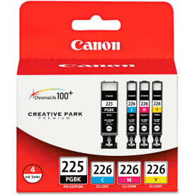 Canon 4530B008AA (PGI-225, CLI-226) Ink, 19 mL, 9 mL, CMYK, 4/Pk