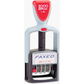 Cosco Inc 11032 2000 PLUS® Two-Color Word Dater, 1 3/4 x 1, "Faxed," Self-Inking image.