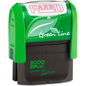 Cosco Inc 98369 2000 PLUS® 2000 PLUS Green Line Message Stamp, Faxed, 1 1/2 x 9/16, Red image.
