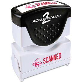 Cosco Inc 35605 Accustamp2 Shutter Stamp with Microban, Red, SCANNED, 1 5/8 x 1/2 image.