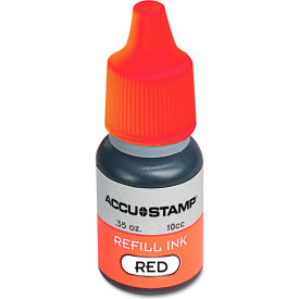 Cosco Inc 90683 COSCO ACCU-STAMP Gel Ink Refill, Red, 0.35 oz. Bottle image.
