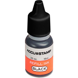 Cosco Inc 90684 COSCO ACCU-STAMP Gel Ink Refill, Black, 0.35 oz. Bottle image.